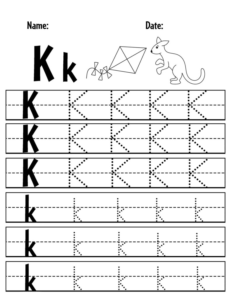 Letter K Printable Worksheets Free