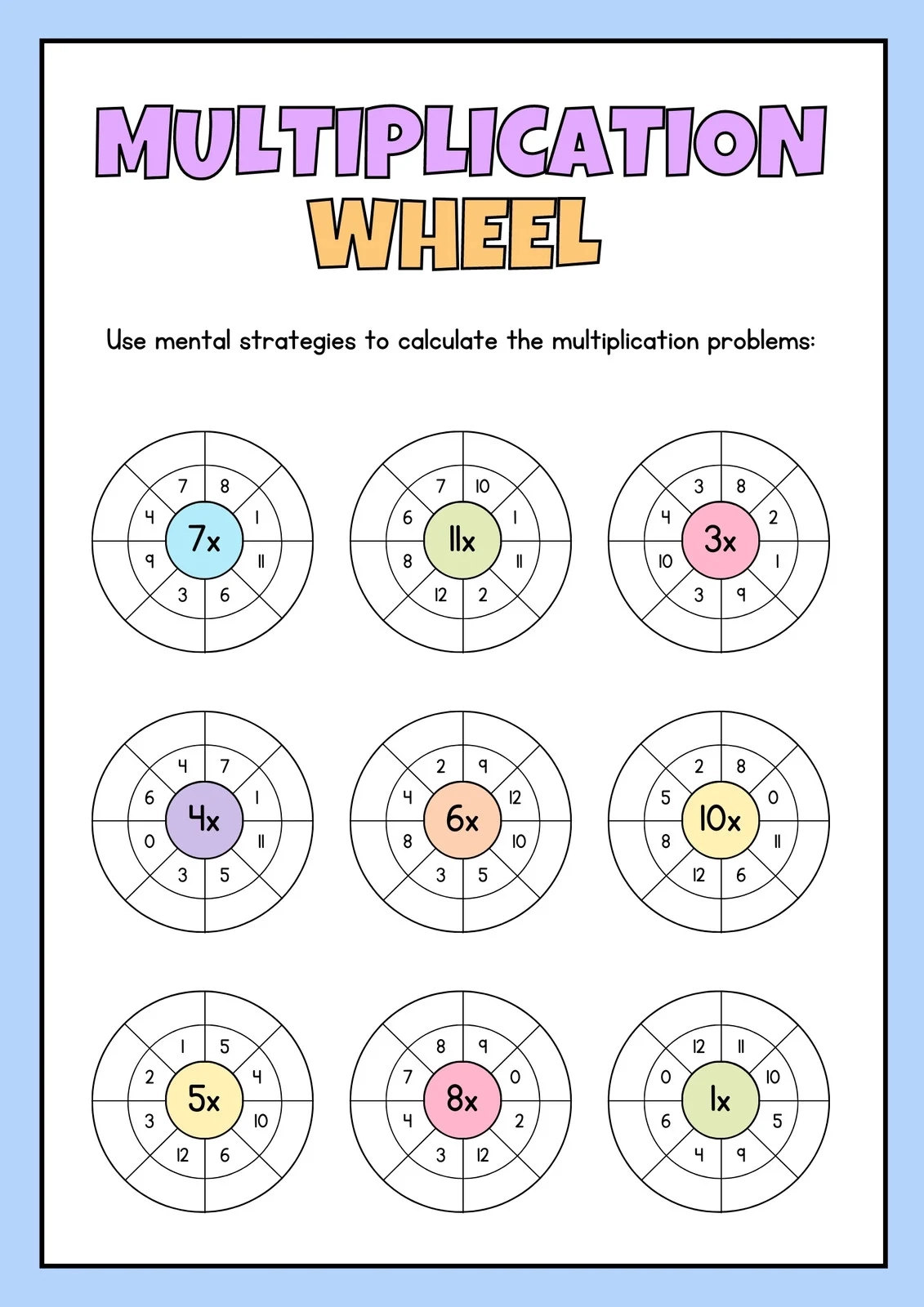 Fun Math Multiplication Worksheets Printable