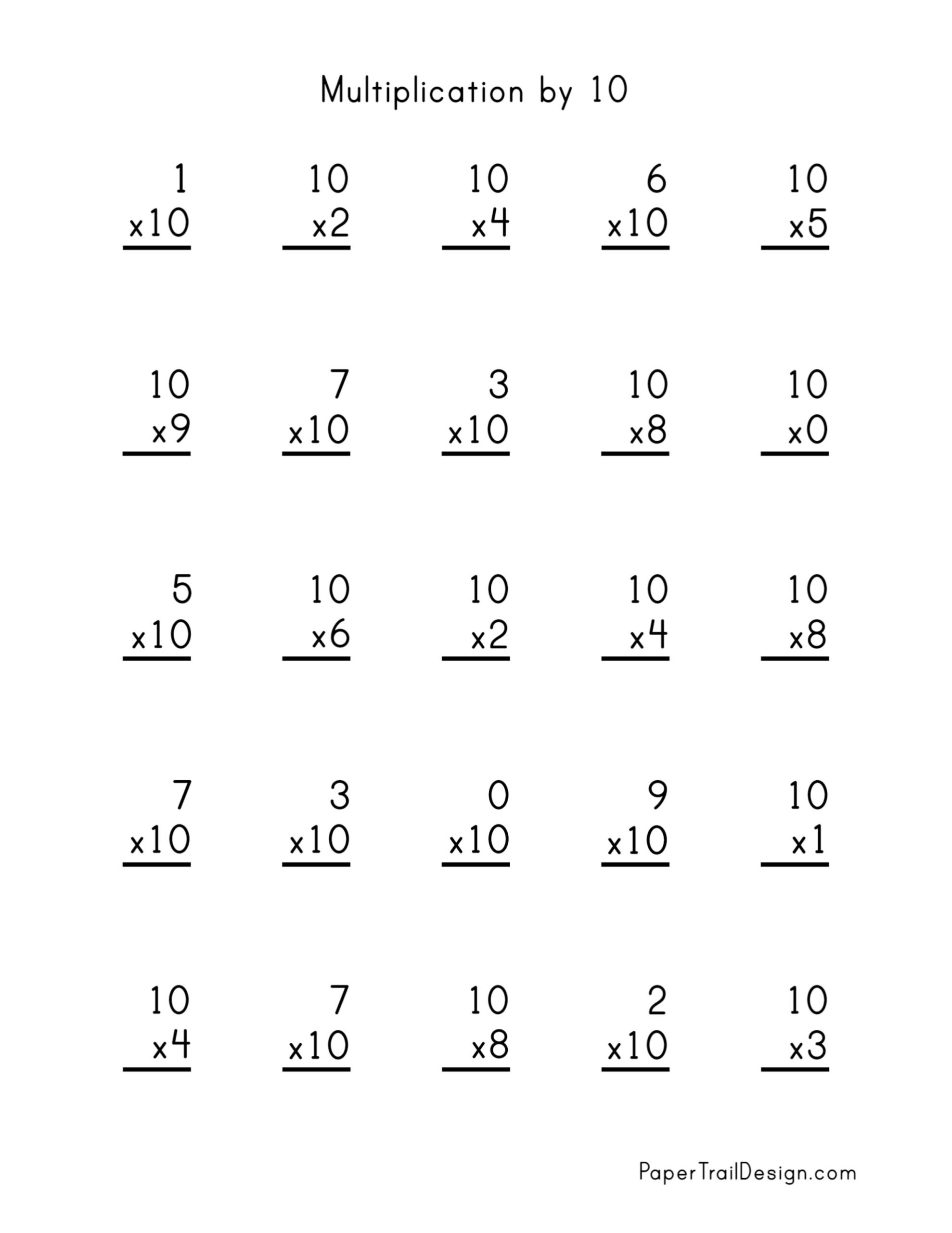 Free Printable Multiplication Worksheets 6s