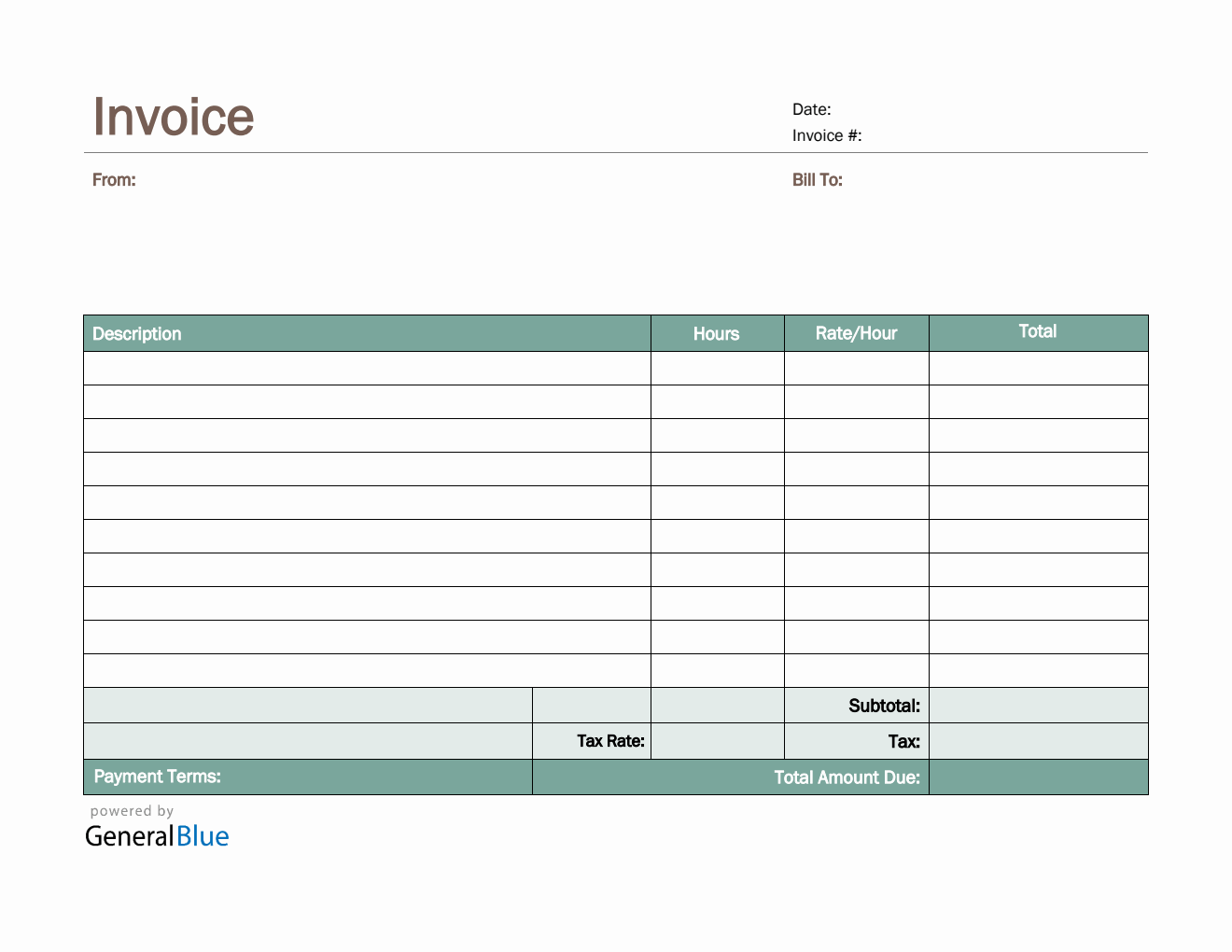 Free Printable Invoice Template