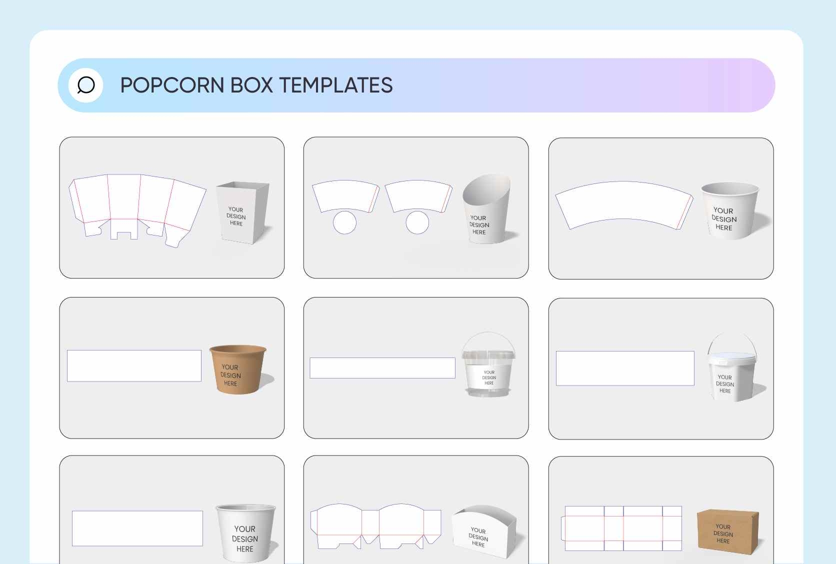 Popcorn Printable Template