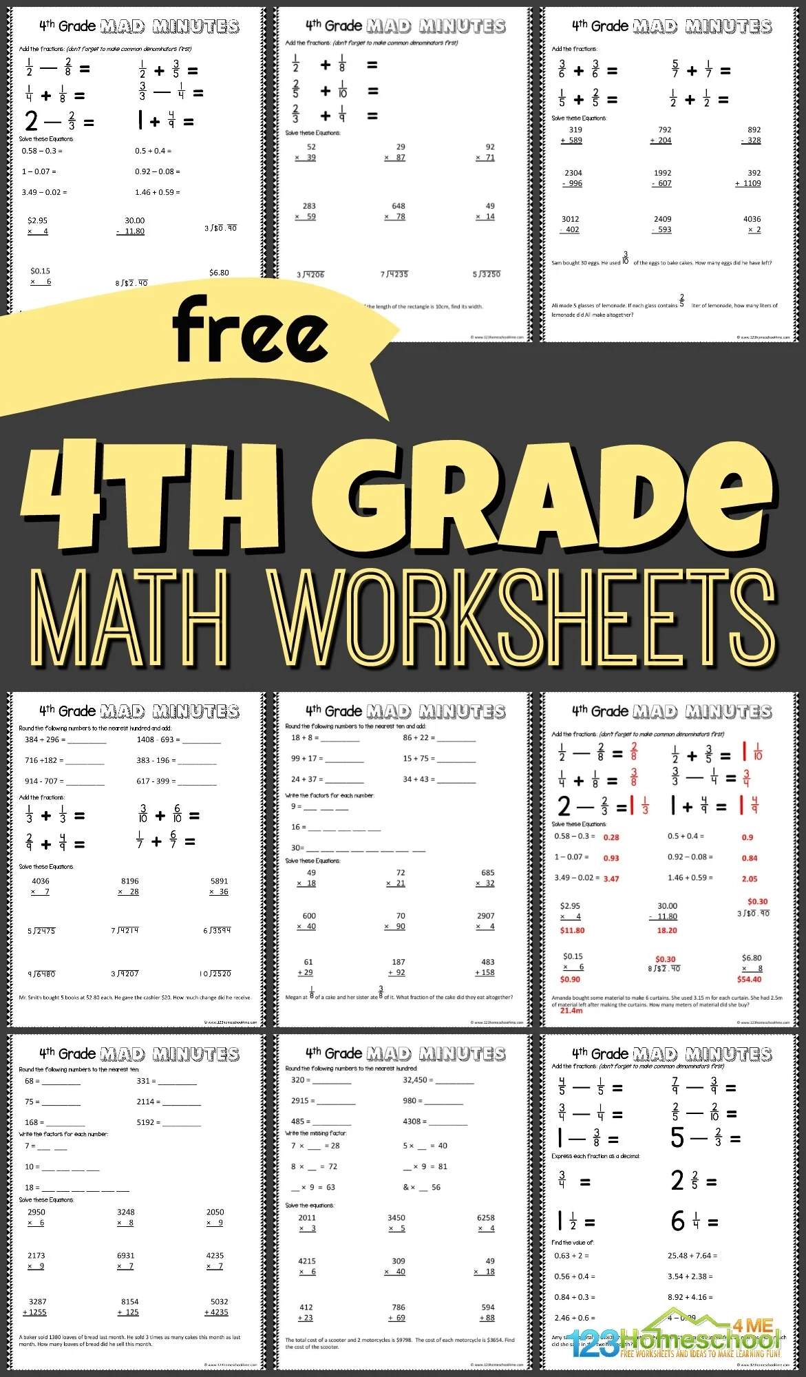 Fun Worksheets For 4th Graders Free Printable