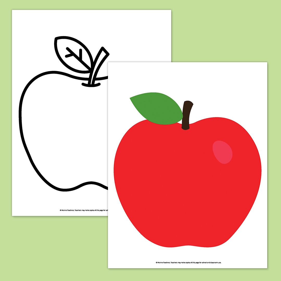 Large Printable Apple Template