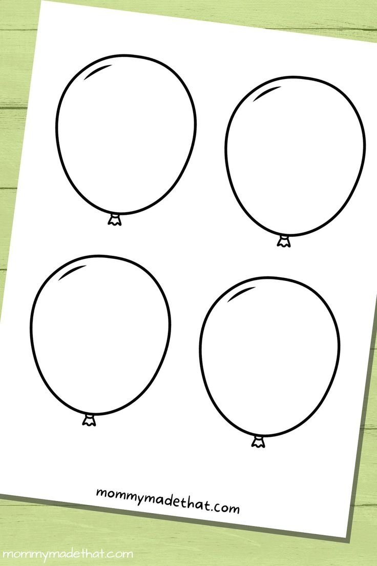 Balloon Printable Template