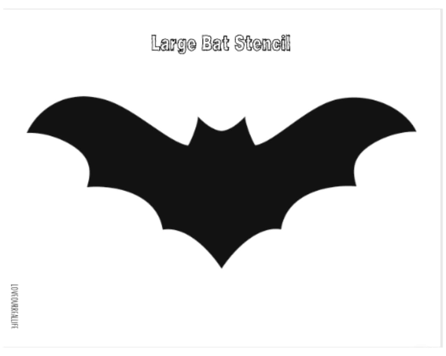 Printable Bat Template For Halloween