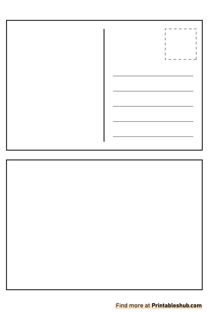 Post Card Template Printable