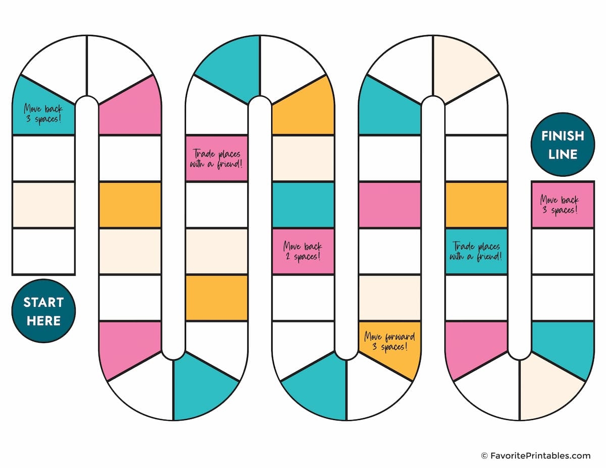 Free Printable Board Game Template Favorite Printables 