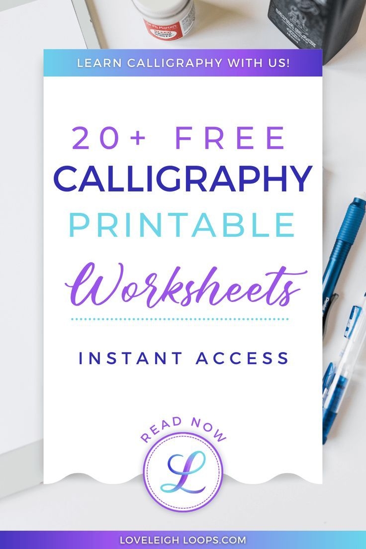Calligraphy Worksheets Free Printable Modern