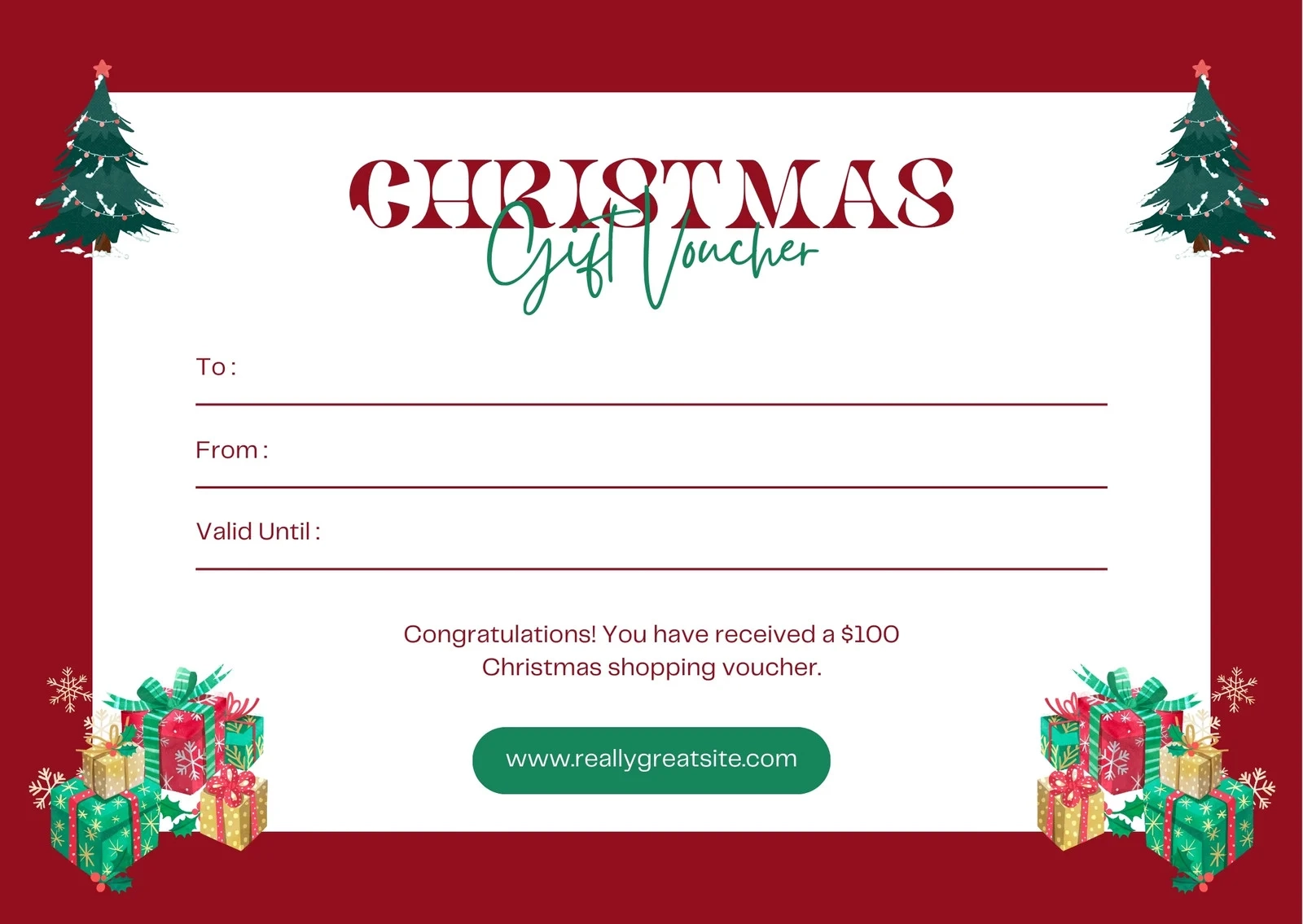 Free Printable Gift Certificate Templates For Christmas