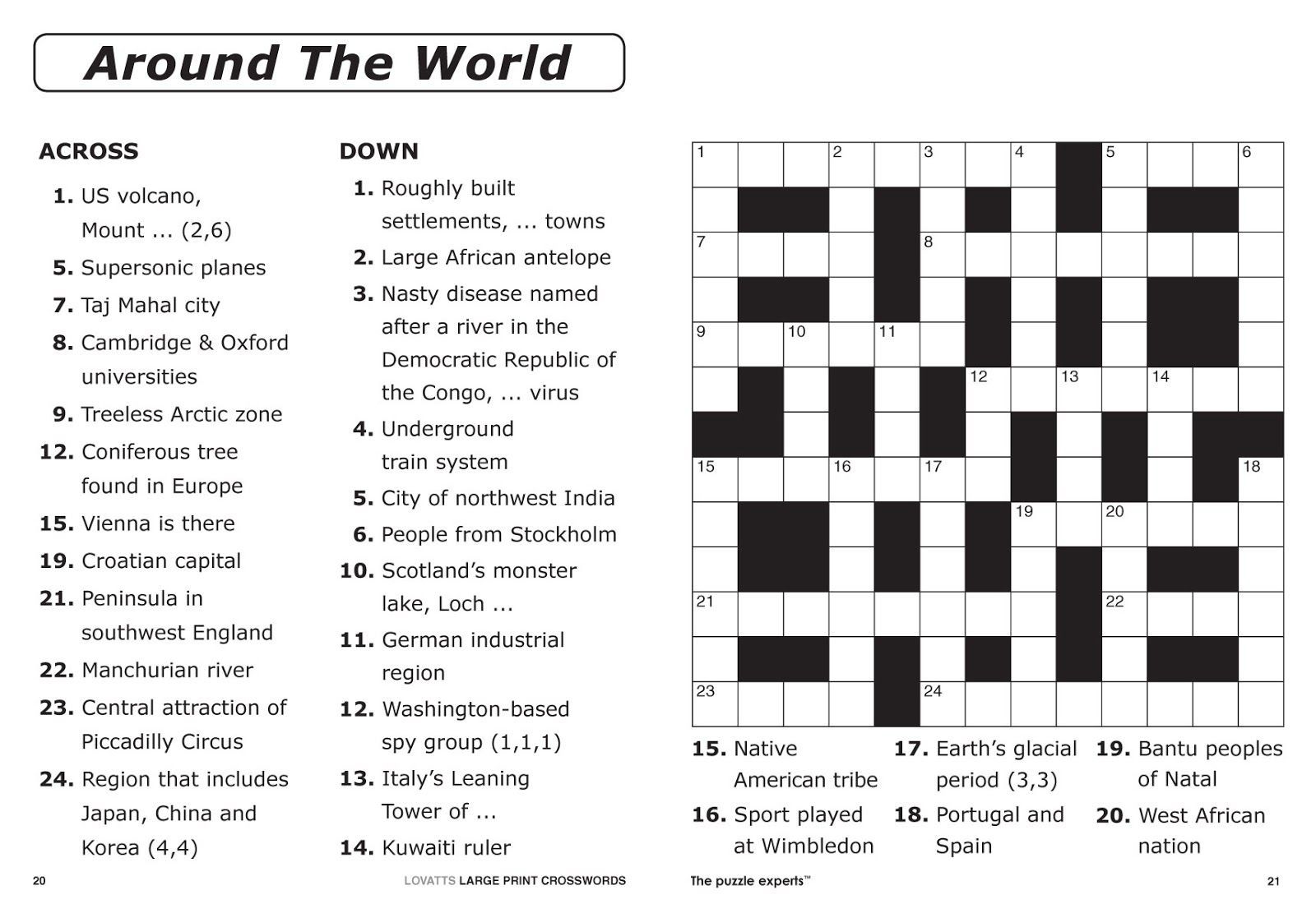 Printable Crossword Puzzles For Kids Age 10