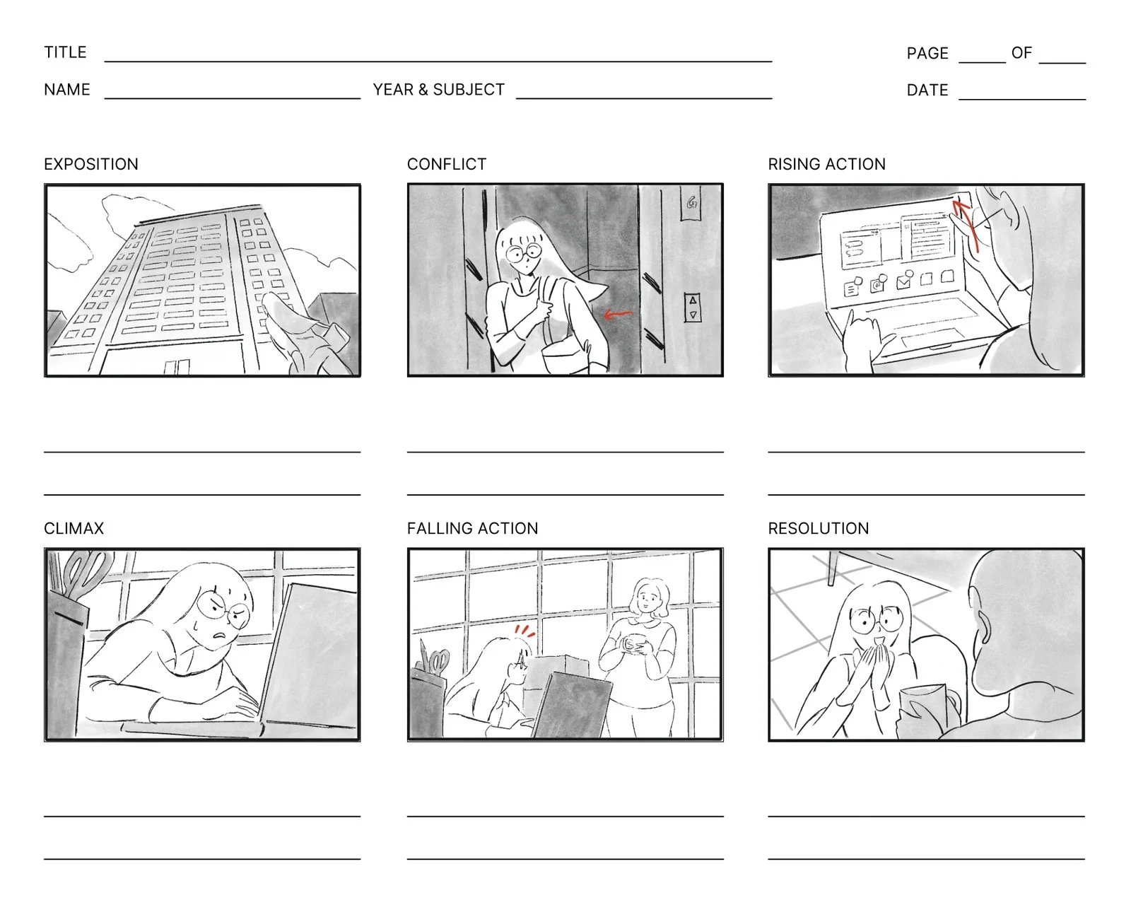 Printable Storyboard Template