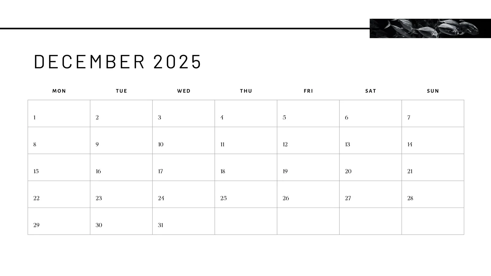 Free Printable December 2025 Calendar Templates Canva