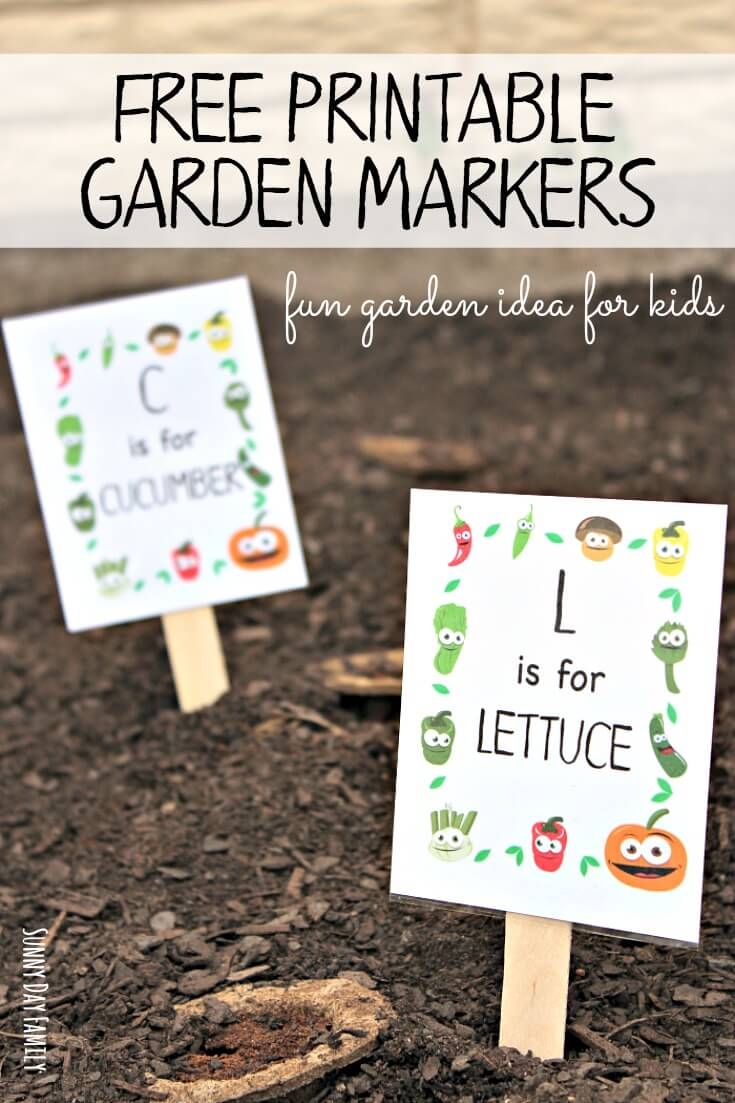 Free Printable Garden Markers Your Kids Will Love Sunny Day Family