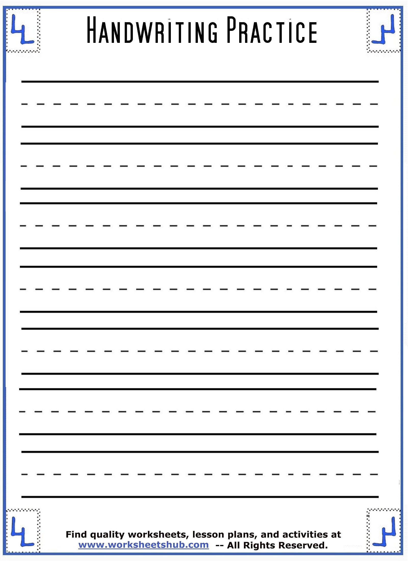 Handwriting Worksheets Printables