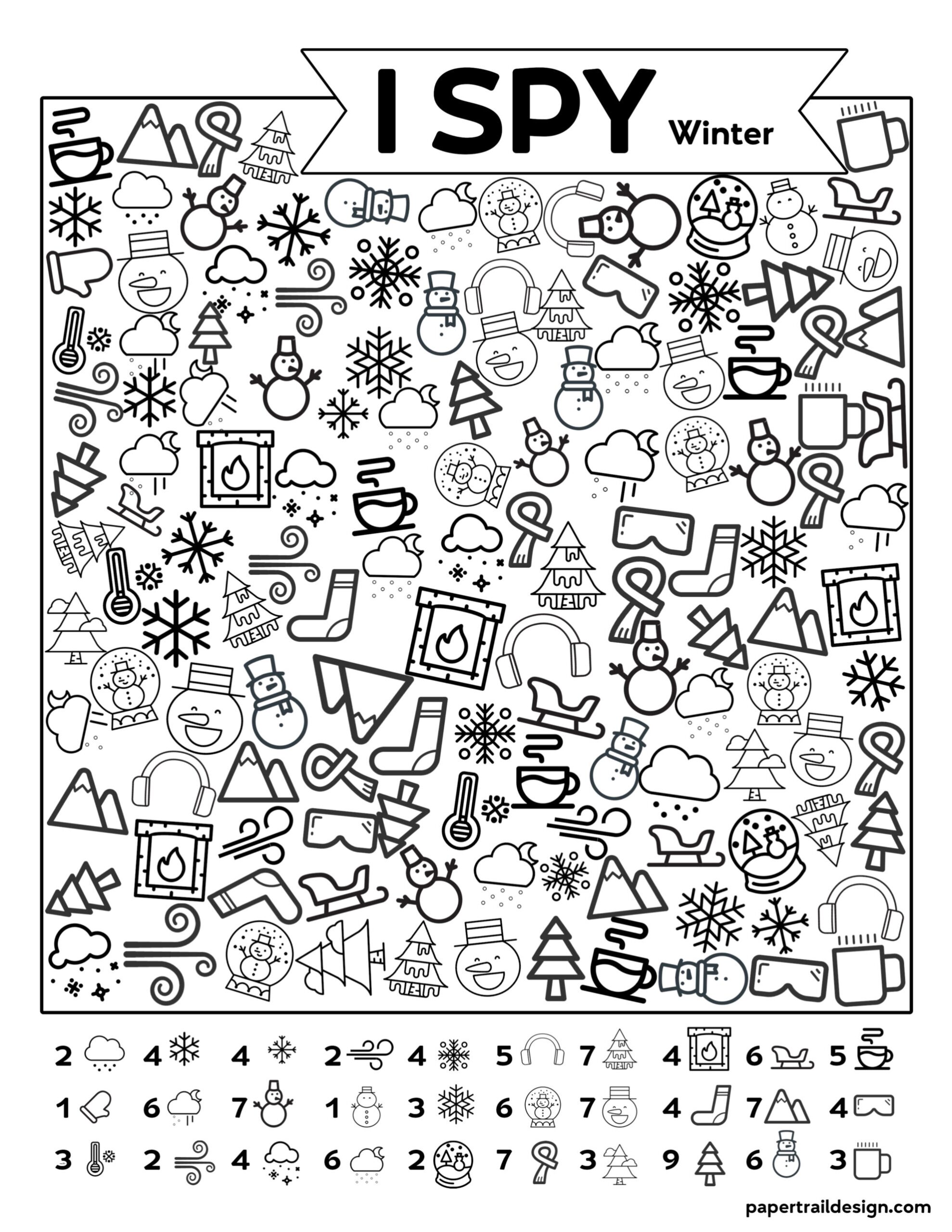 Free Winter Printable Worksheets