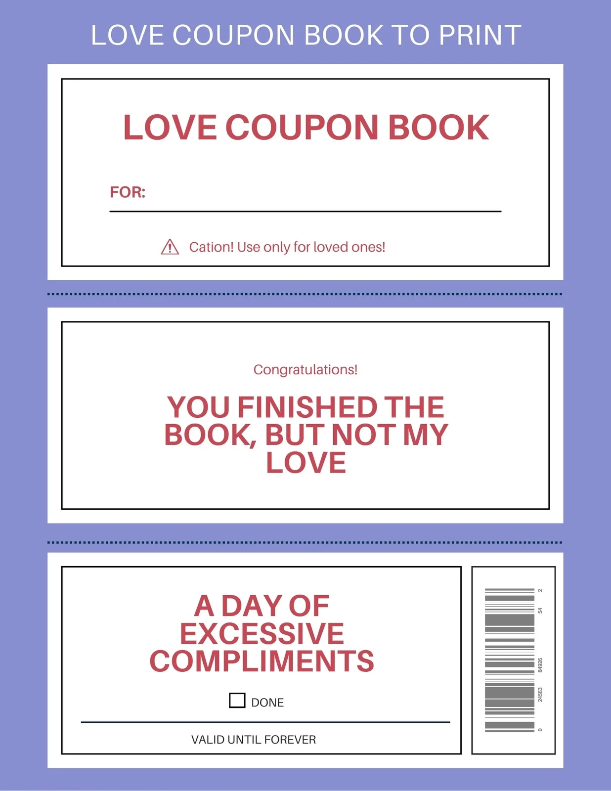 Free Printable Love Coupon Template