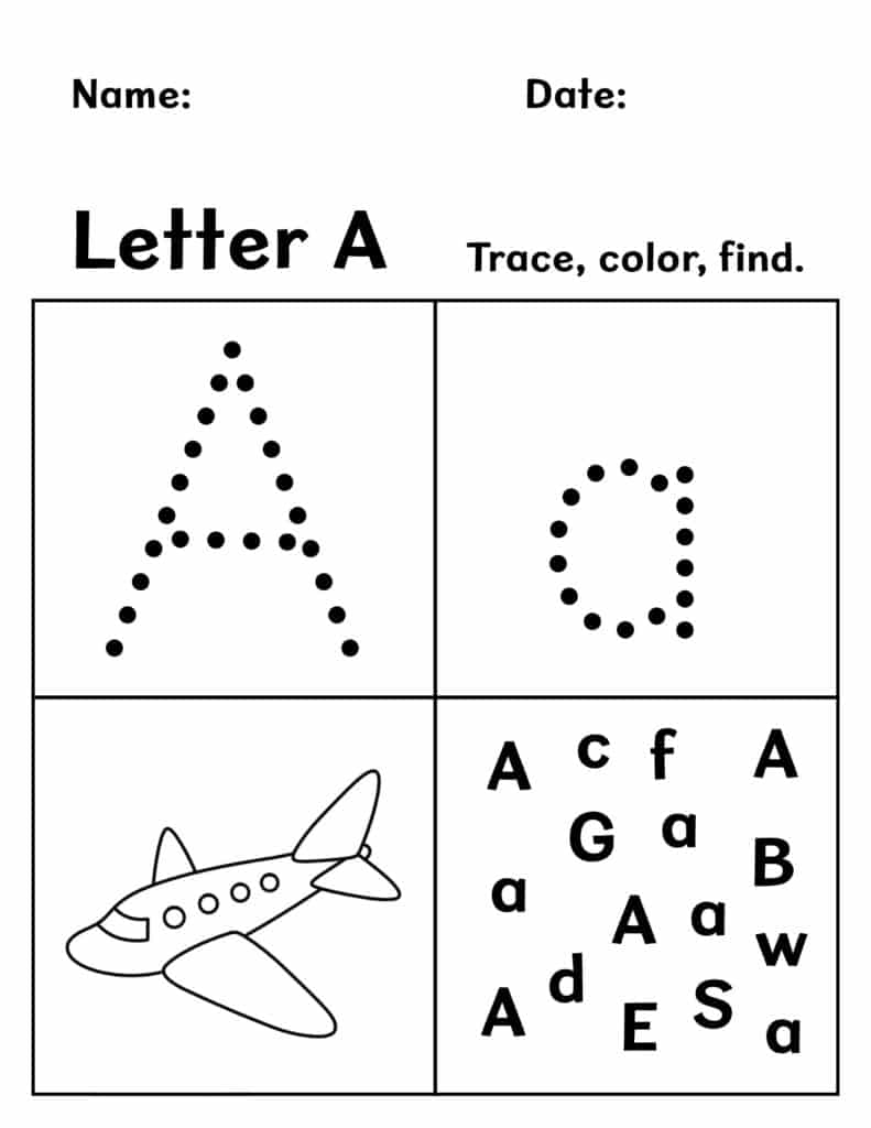Printable Toddler Worksheets
