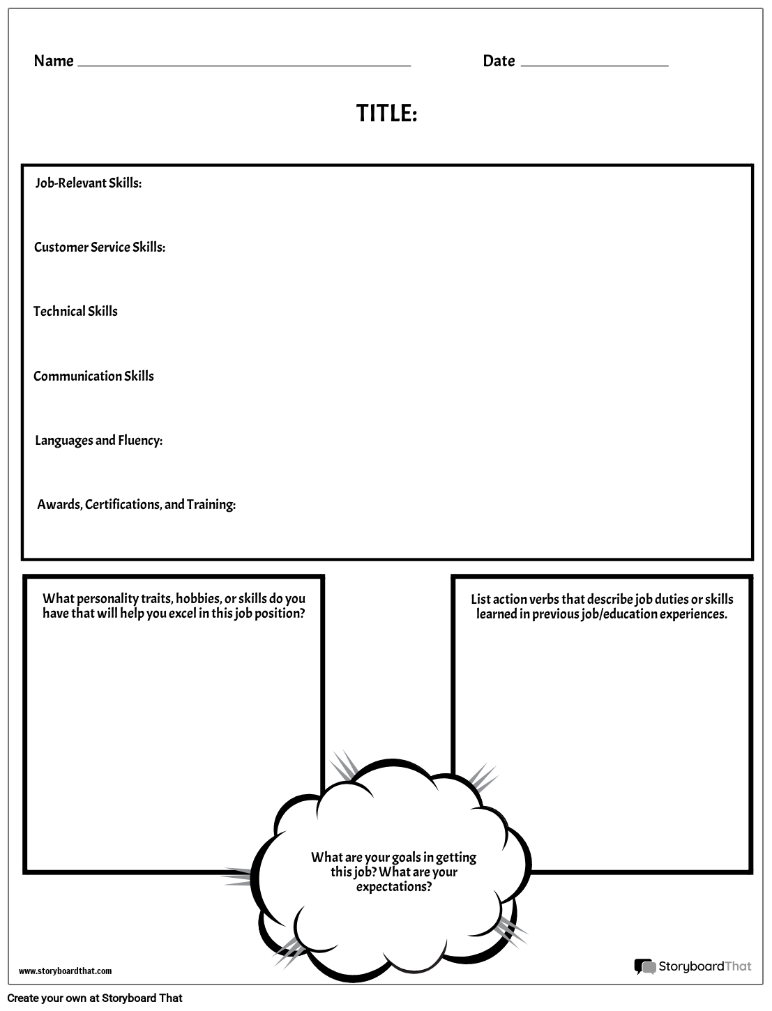 Free Printable Resume Worksheet Templates Worksheets Library