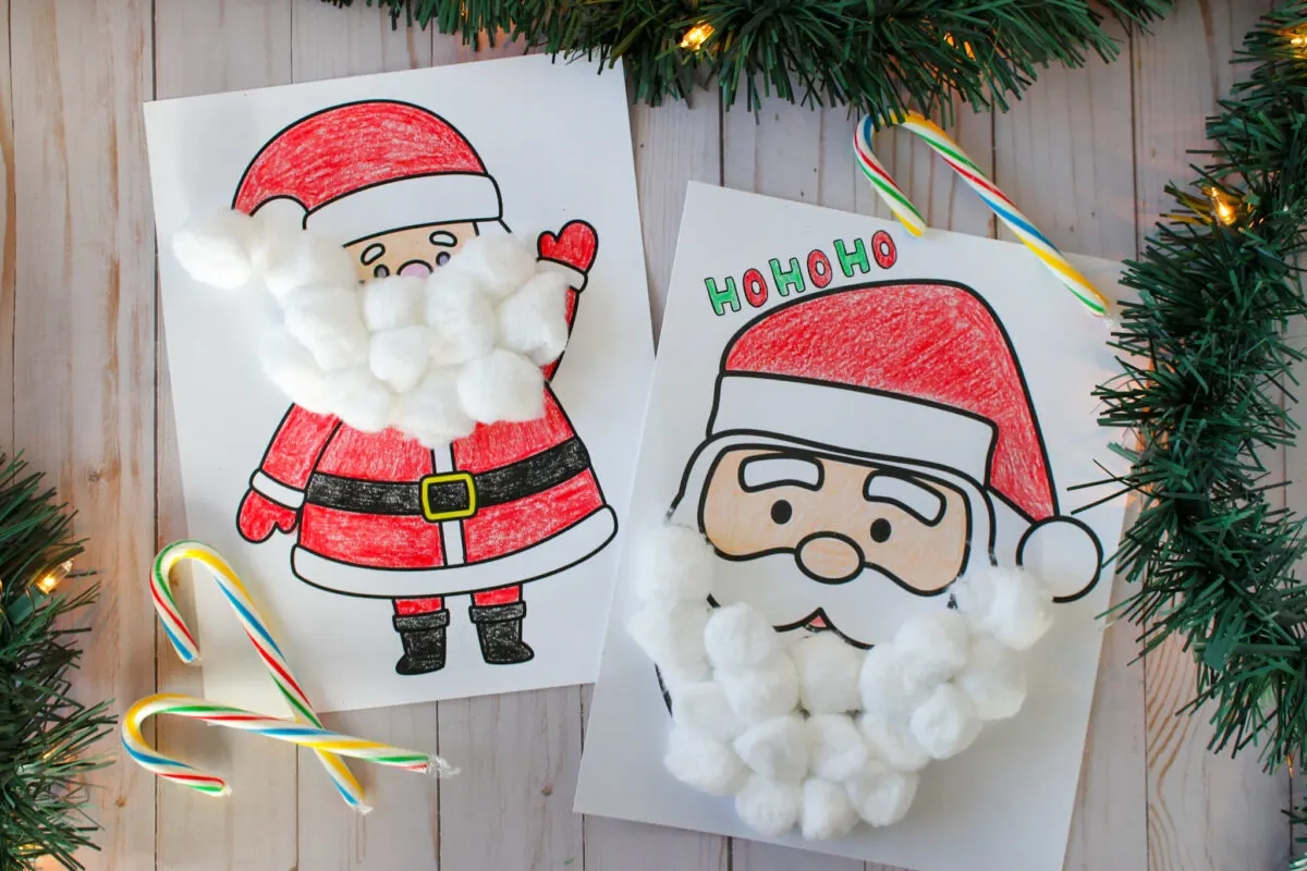 Free Printable Santa Face Template
