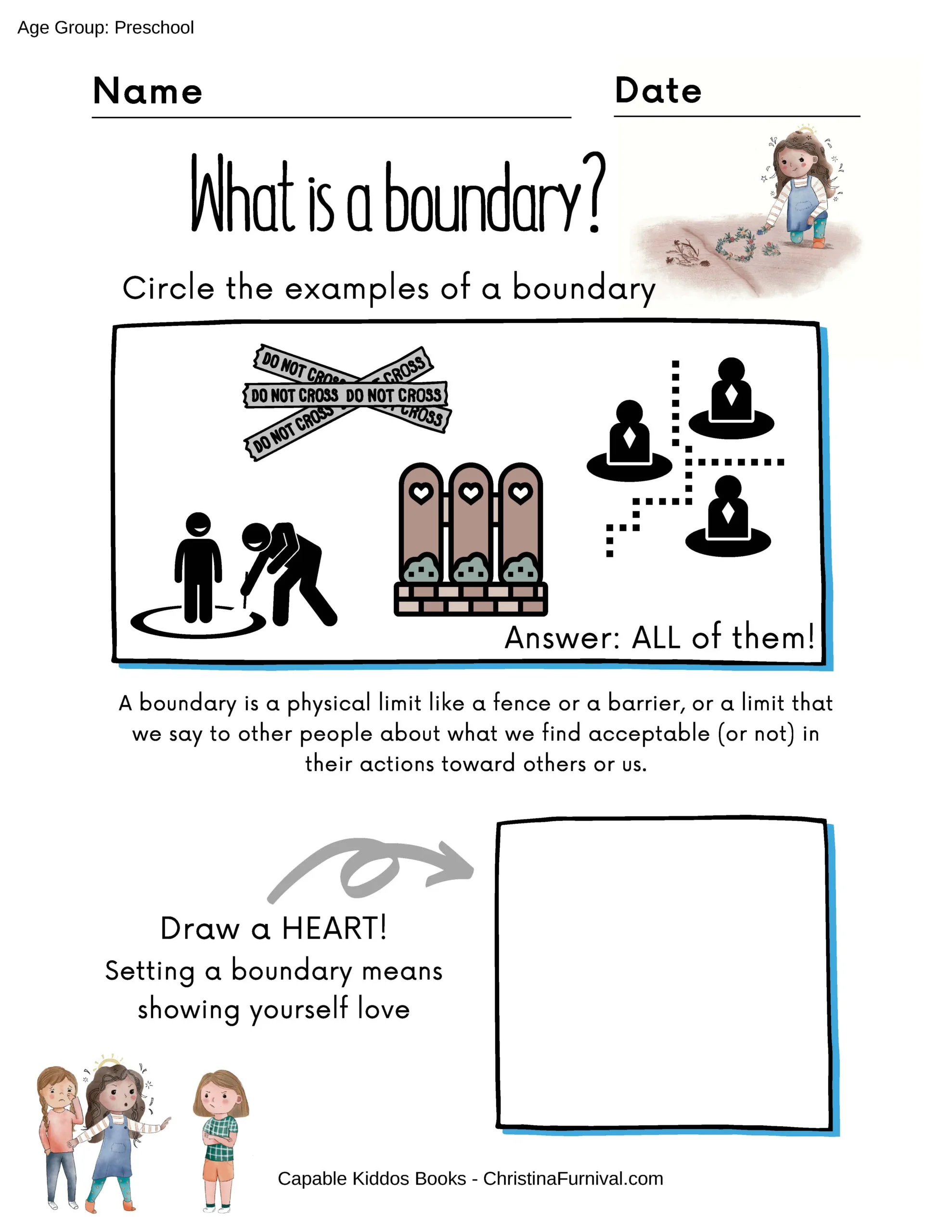 Printable Worksheets On Boundaries