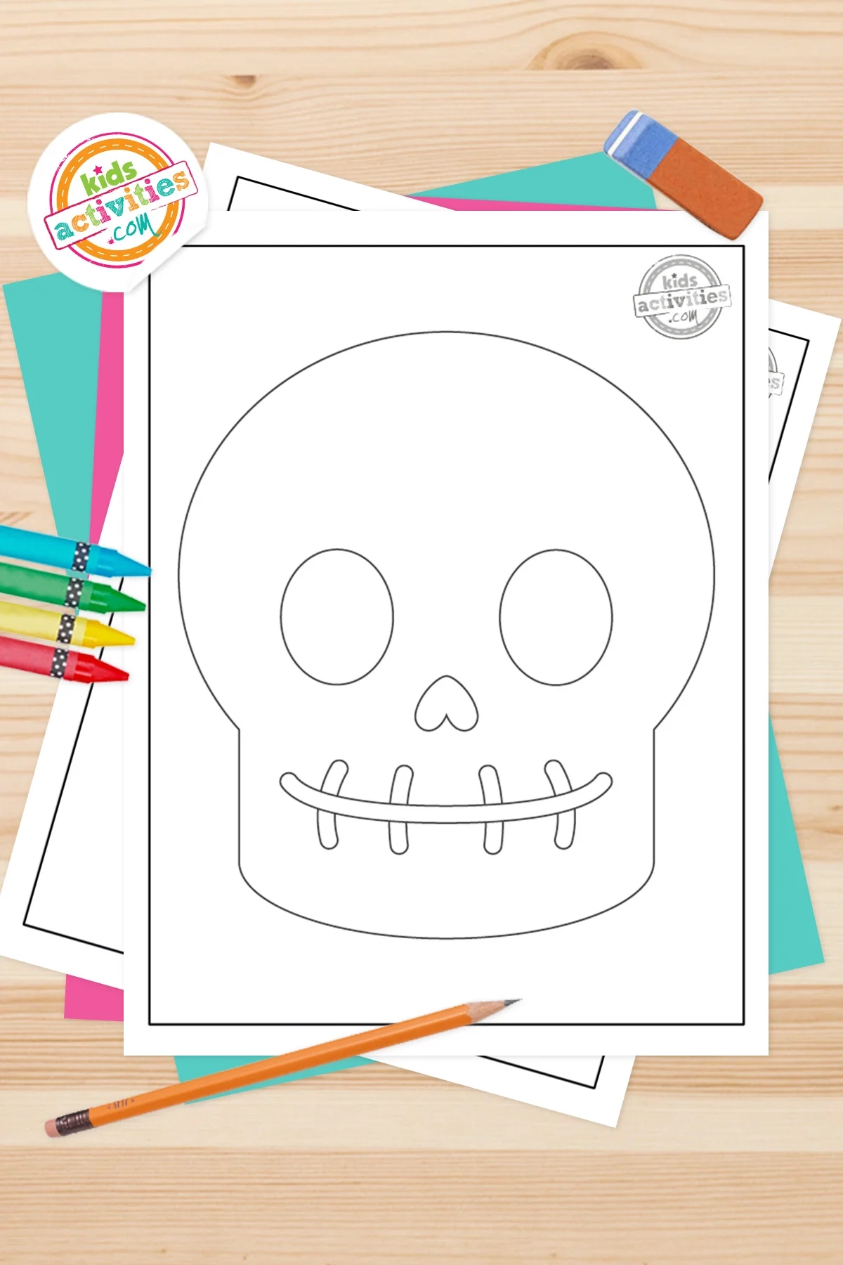 Printable Blank Sugar Skull Template