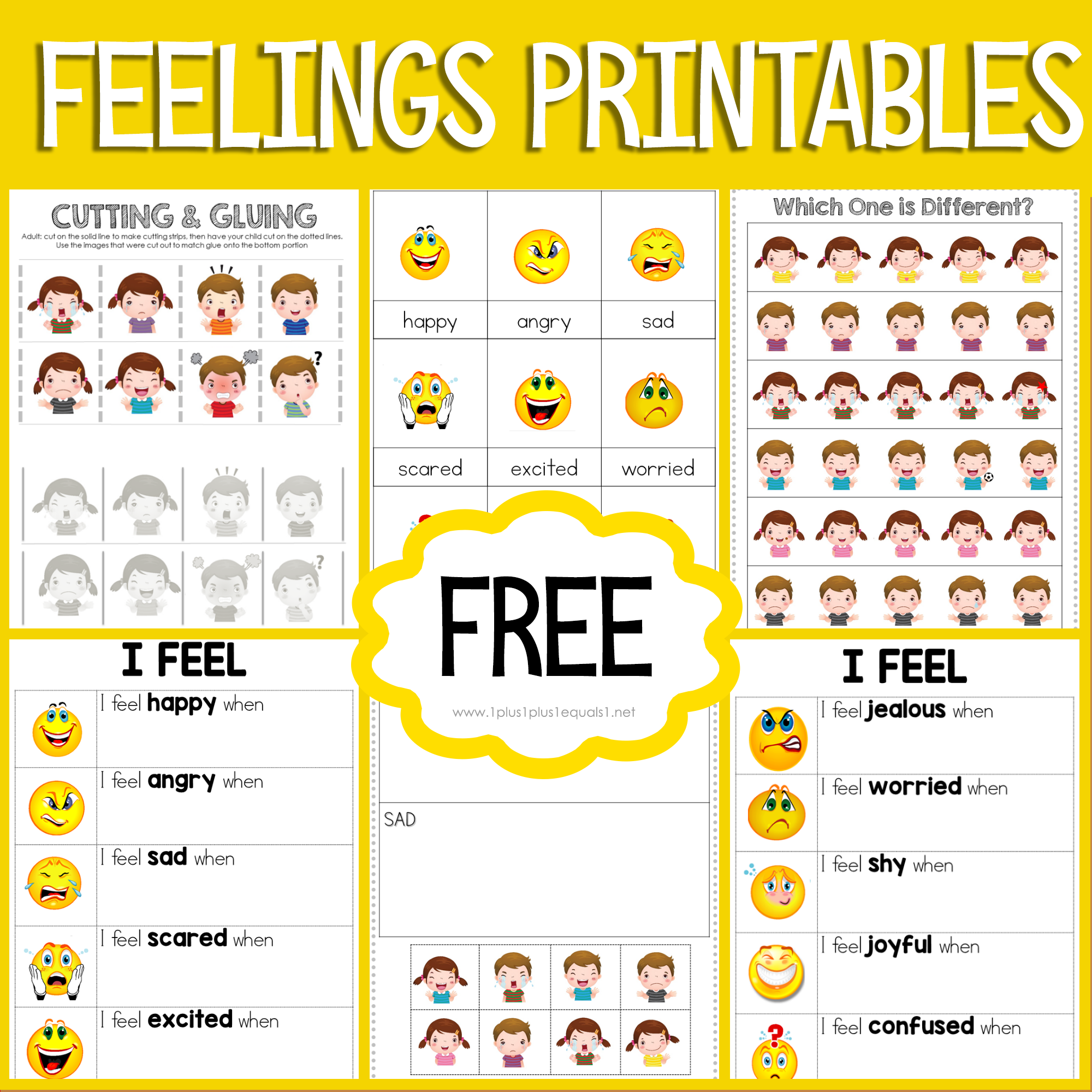 Free Printable Toddler Worksheets For Emotions Arinsolangeathome 
