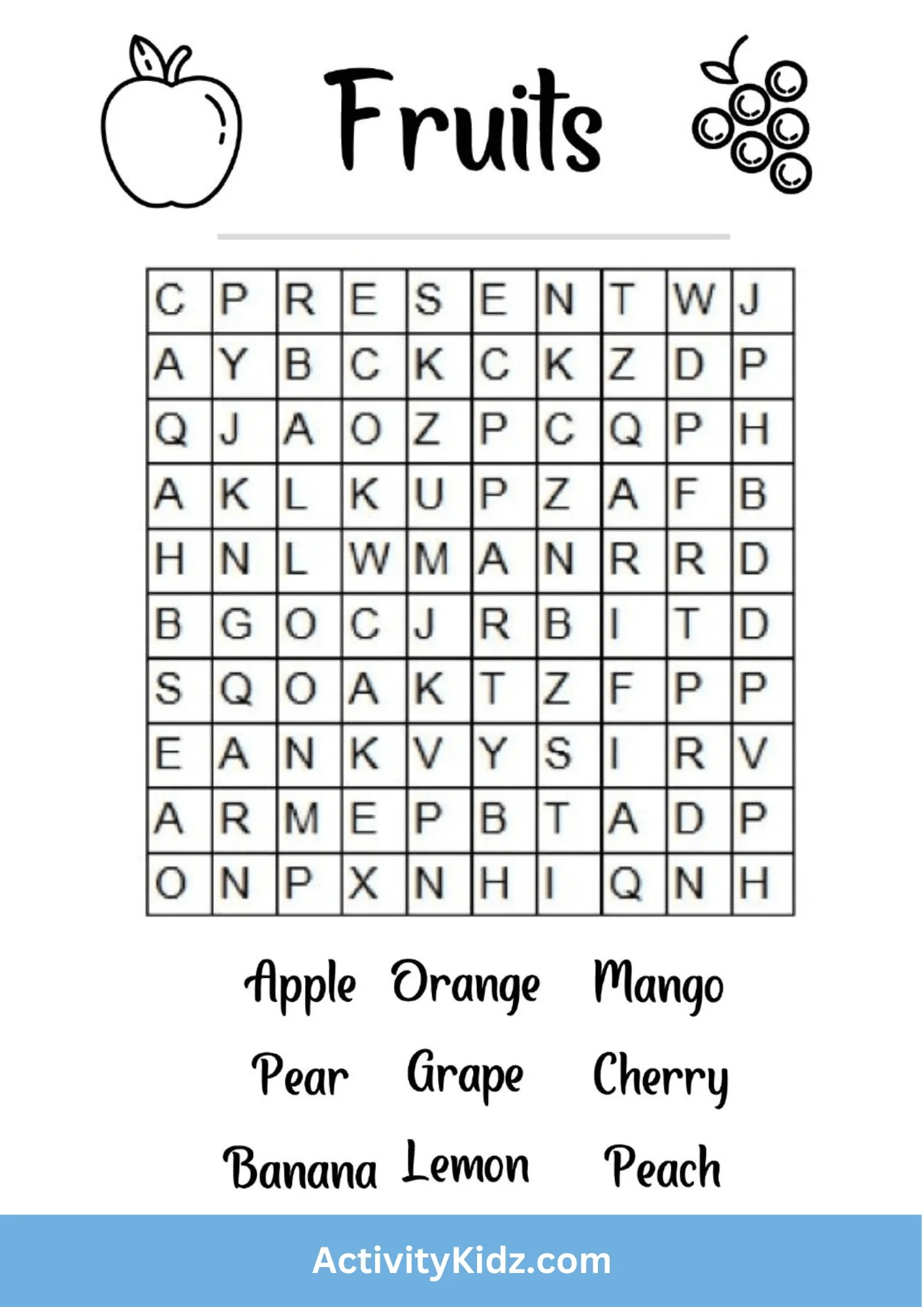 Easy Word Puzzles Printable