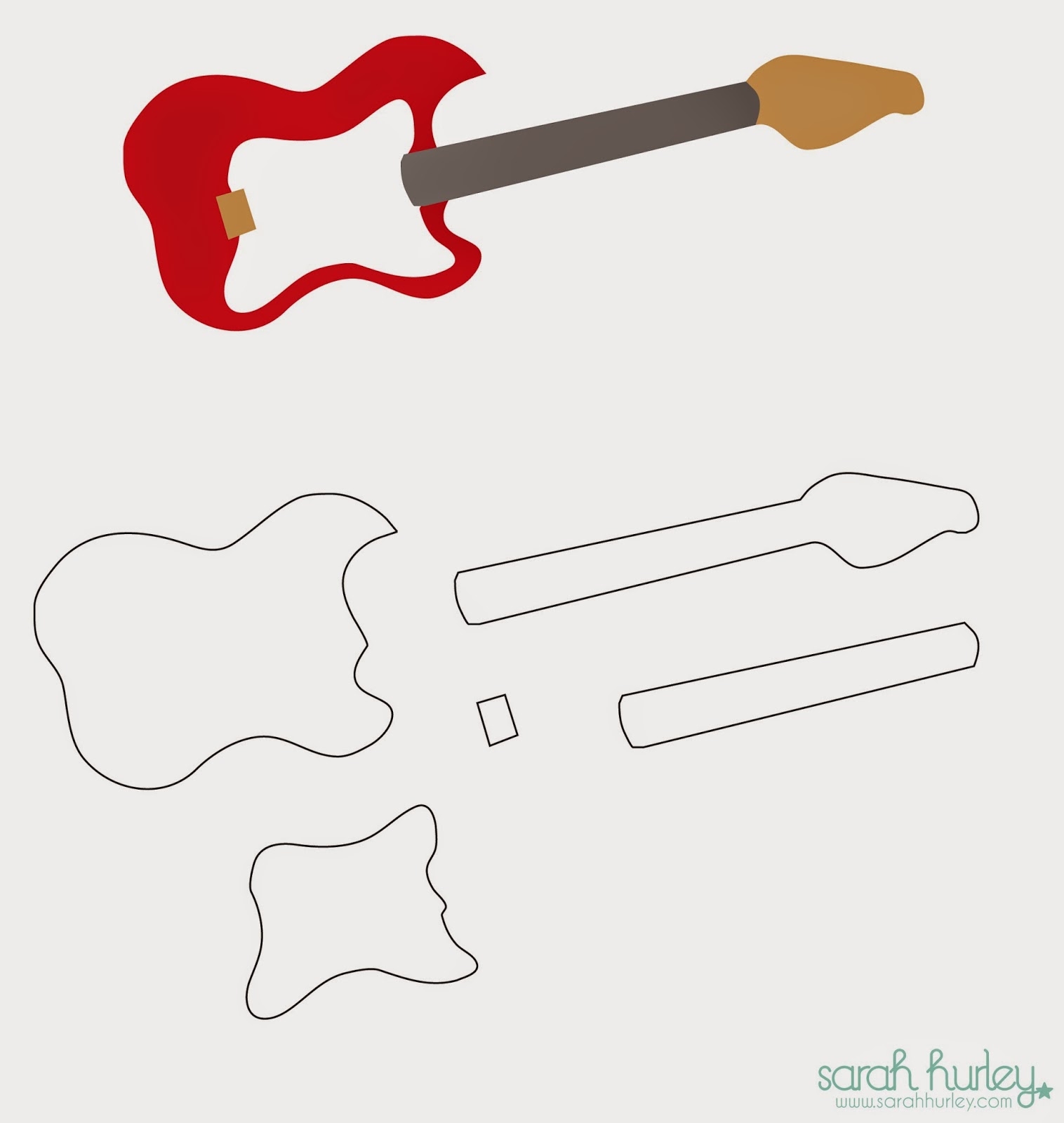 Guitar Template Printable
