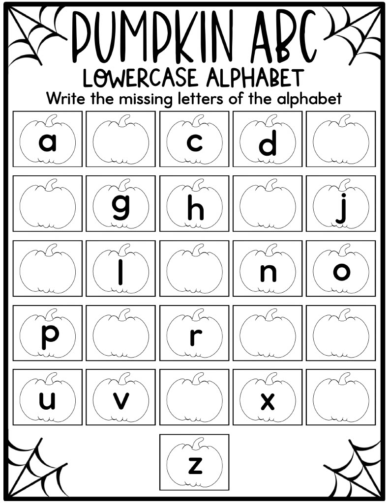 Halloween ABC And 123 Worksheets FREE PRINTABLES Kids 