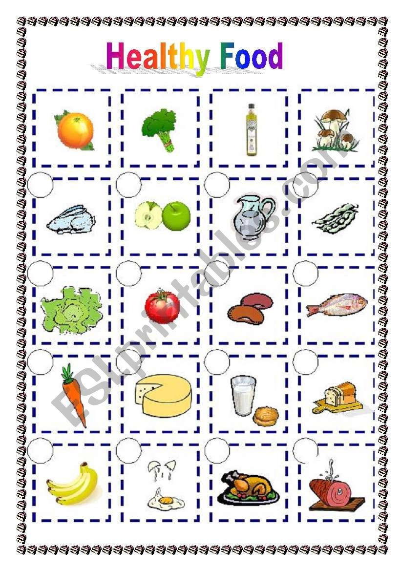 Healthy Food 06 04 09 ESL Worksheet By Manuelanunes3 