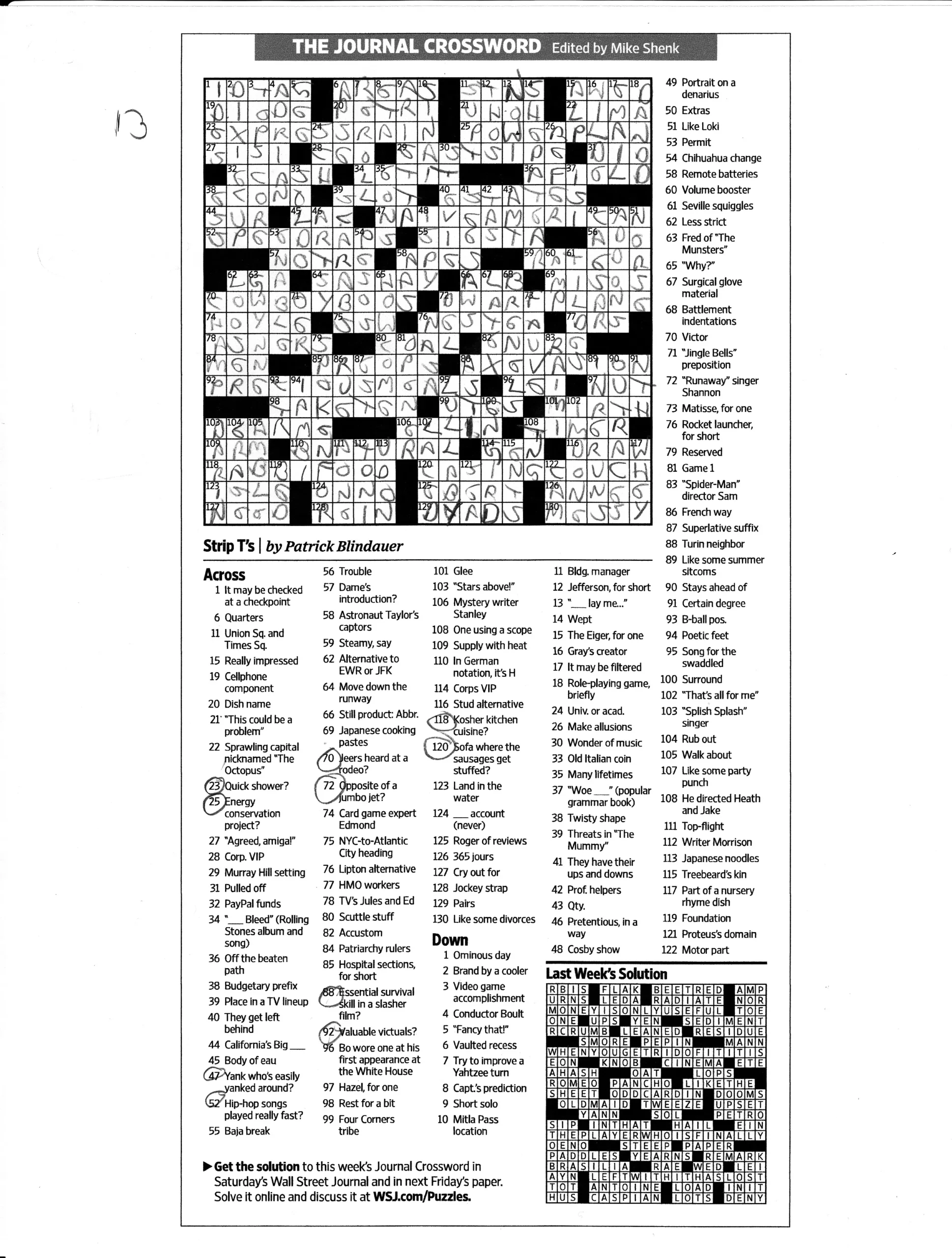 Hiccup Wsj Crossword Clue