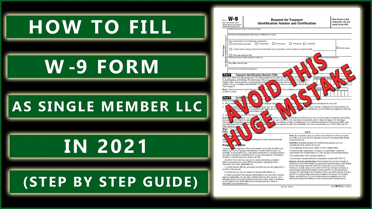 How To Fill Out W9 Form As Single Owner Llc