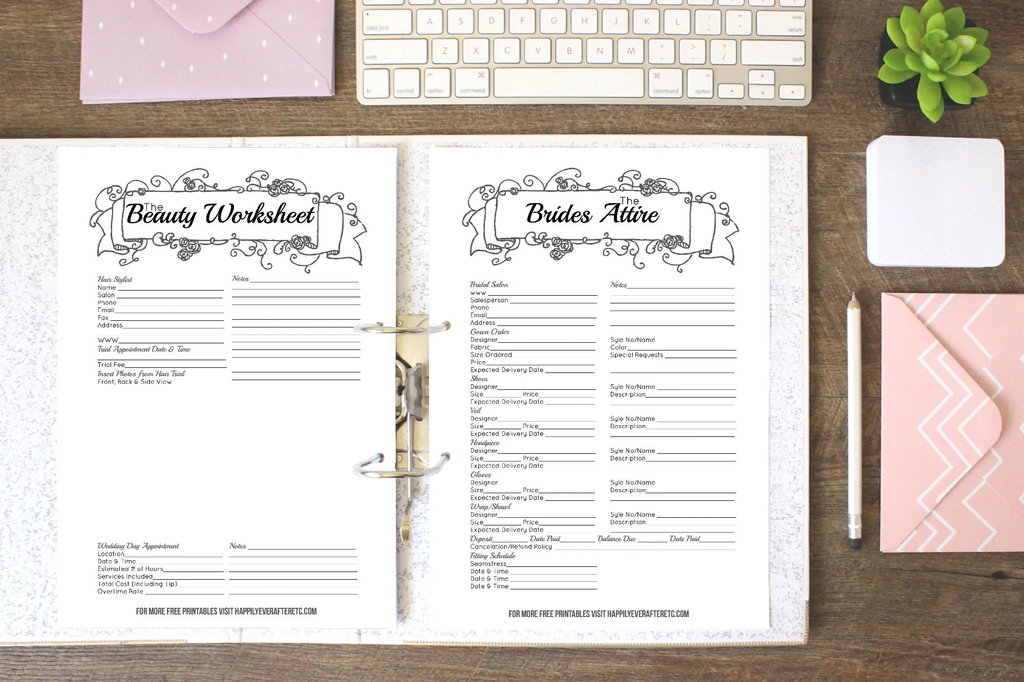 Free Printable Wedding Planning Worksheets
