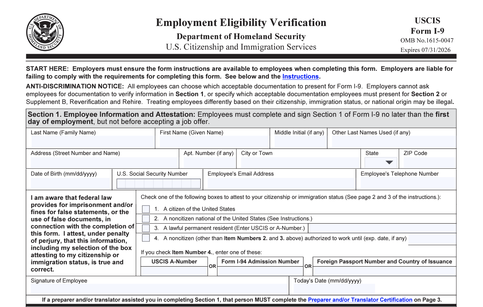 I 9 Form 2020 Pdf