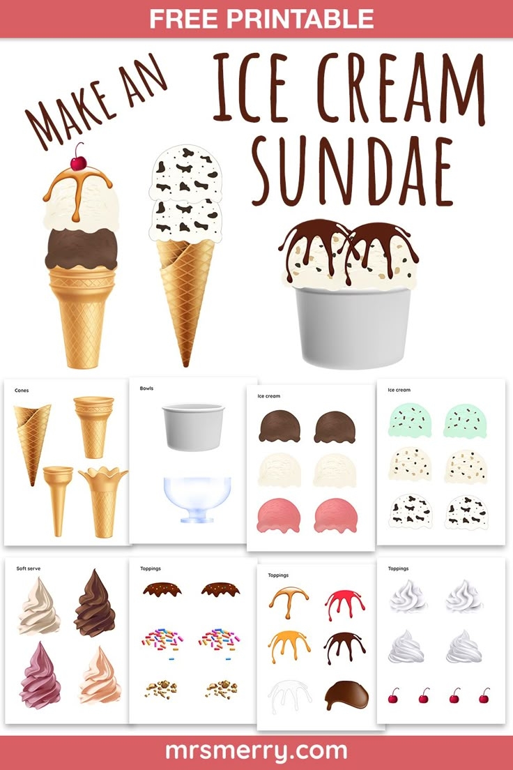 Ice Cream Craft For Kids Free Printable