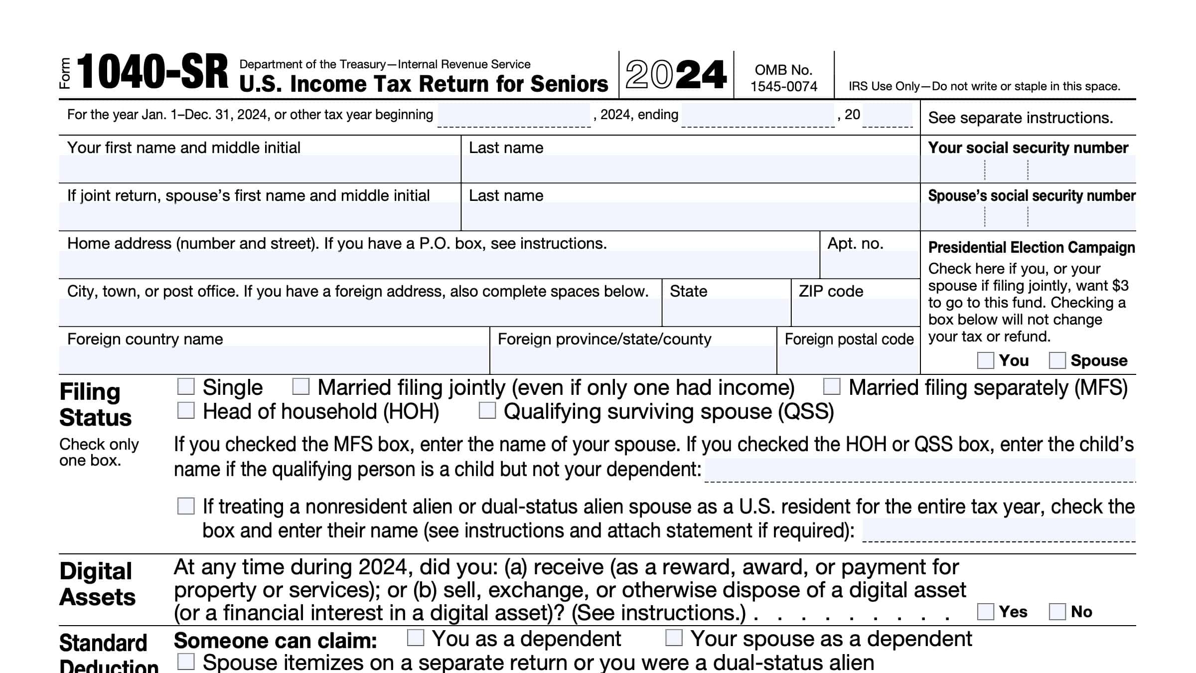 2024 Irs Form 1040 Instructions Pdf