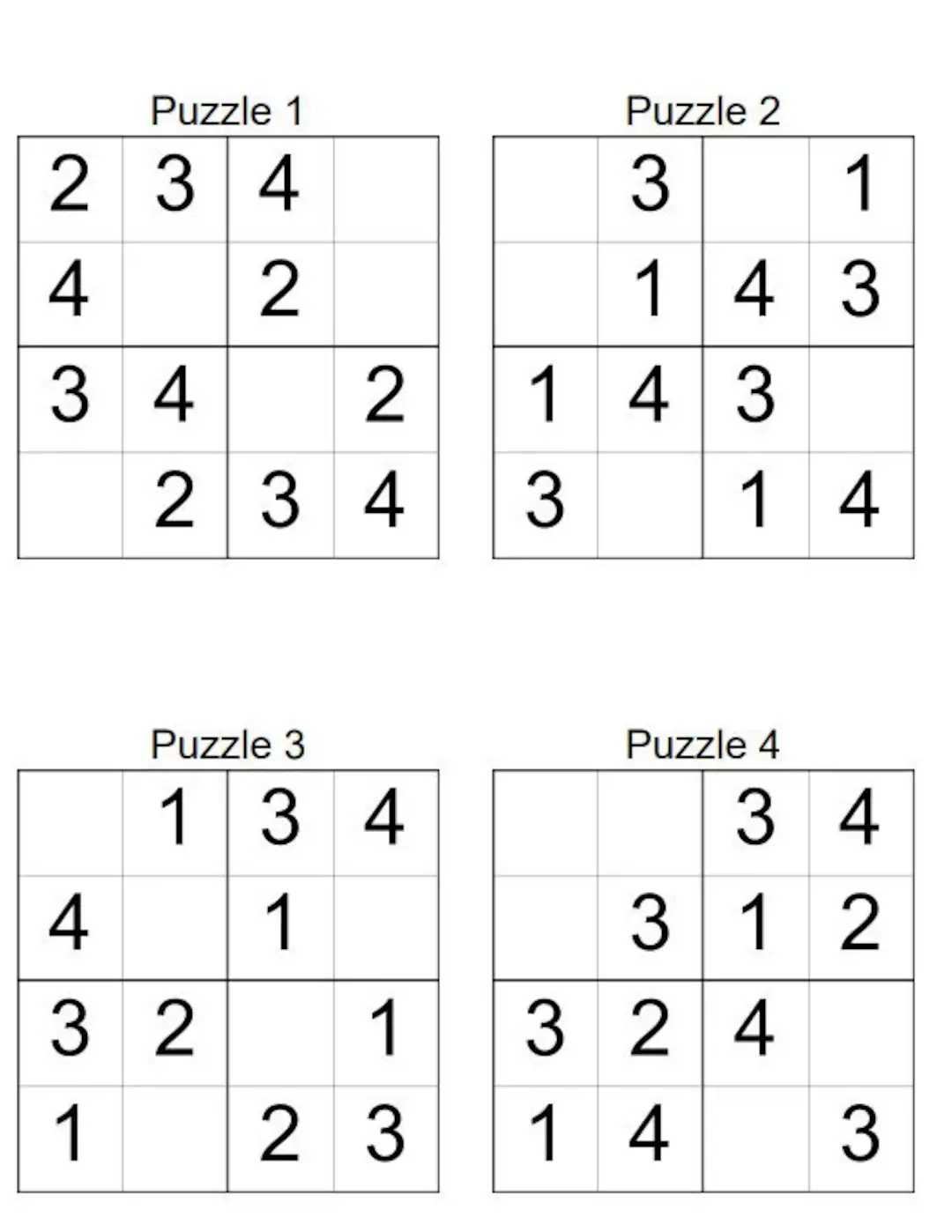 Kids Crossword Puzzles Beginner Sudoku Printables