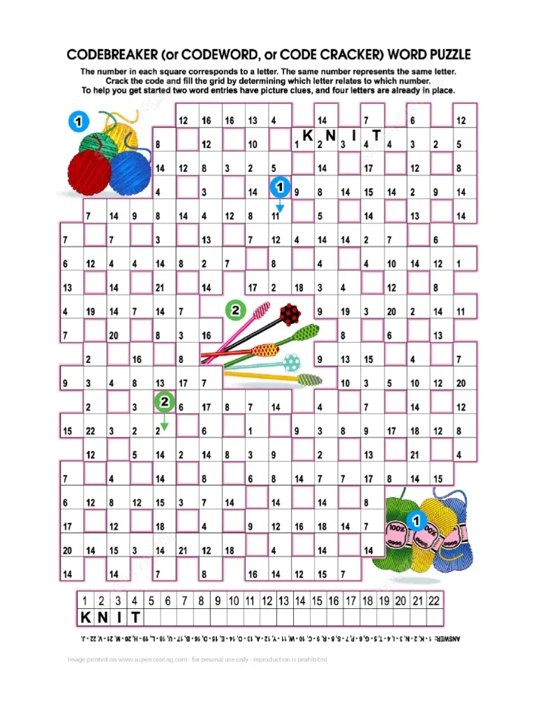 Free Codeword Puzzles Printable