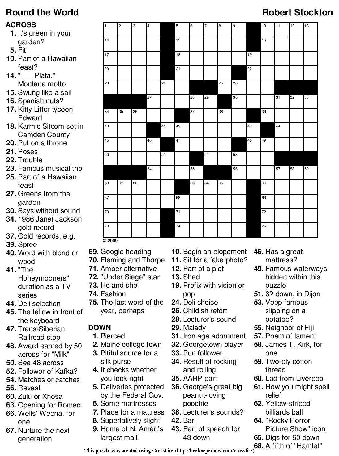 Large Print Crossword Puzzles For Seniors CareLinx Worksheets 