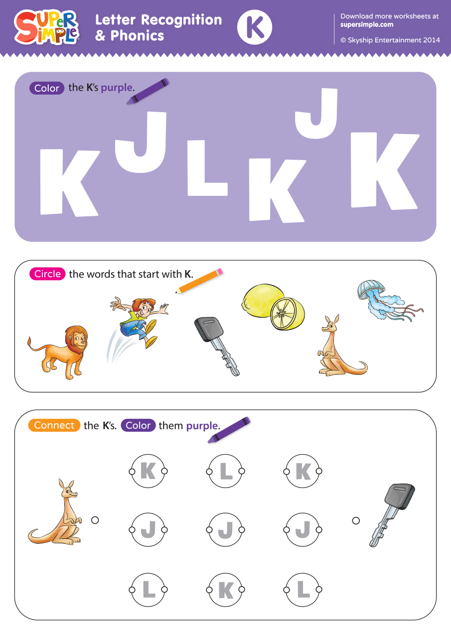 Letter K Worksheet Printable