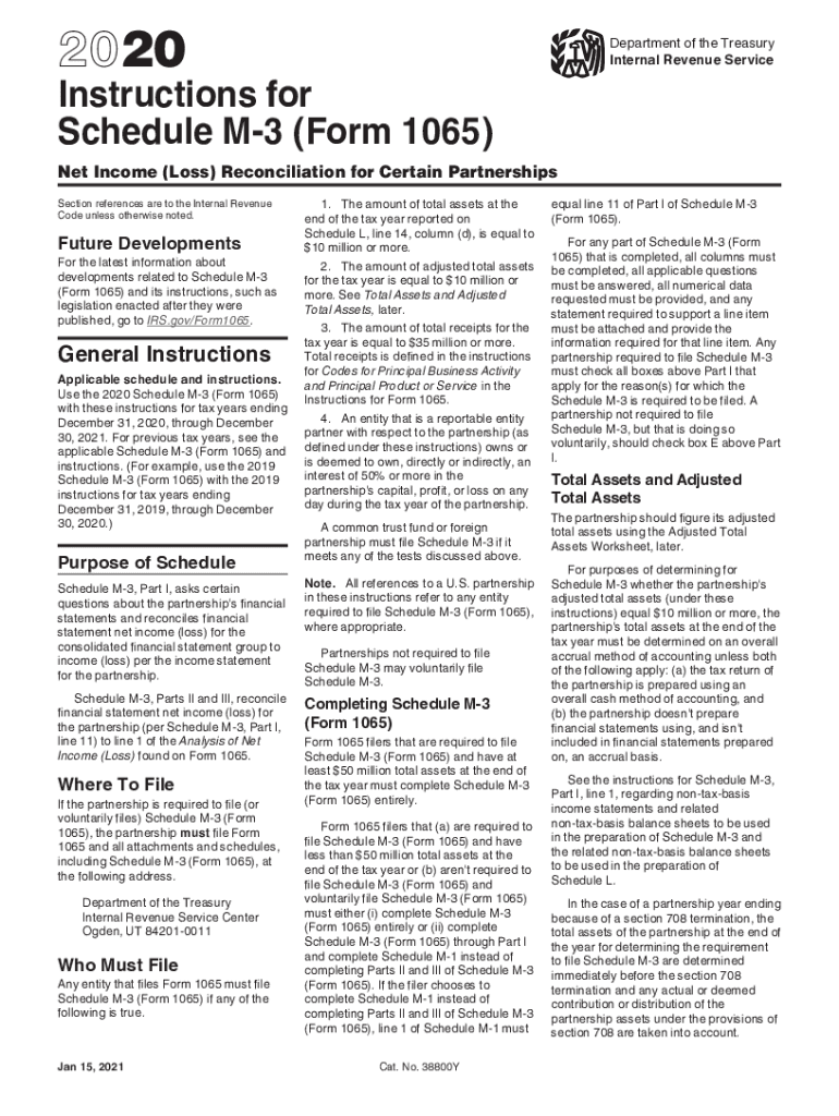 Irs Form 1065 M3