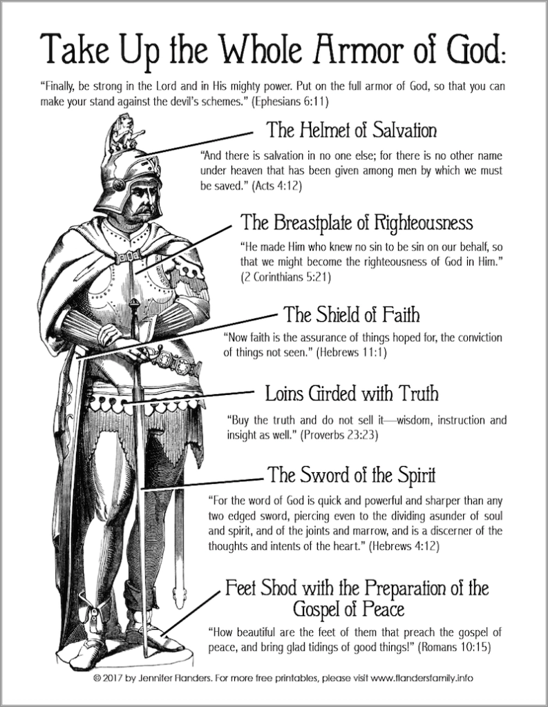 Printable Armor Of God