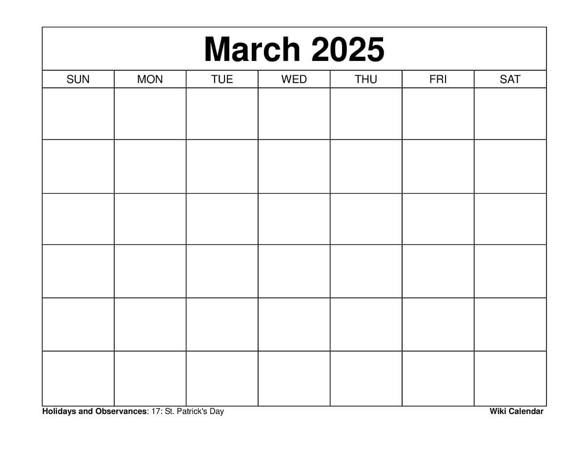 March 2025 Calendar Printable Templates amp More