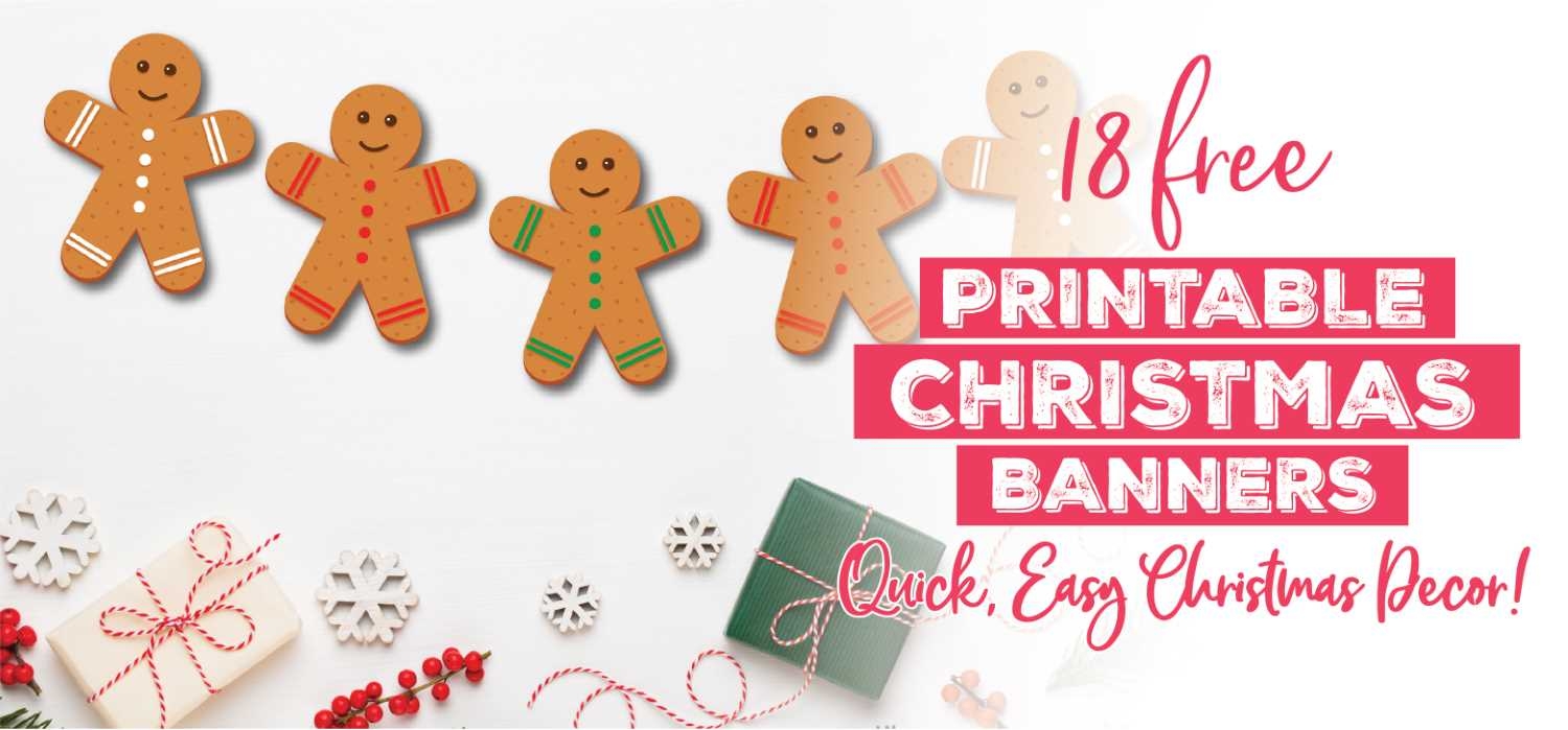 Merry Christmas Banners 18 Awesome Styles To Print amp Decorate 