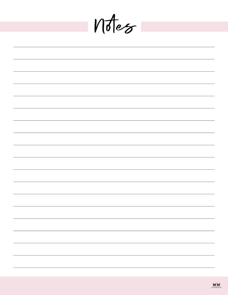 Printable Note Template