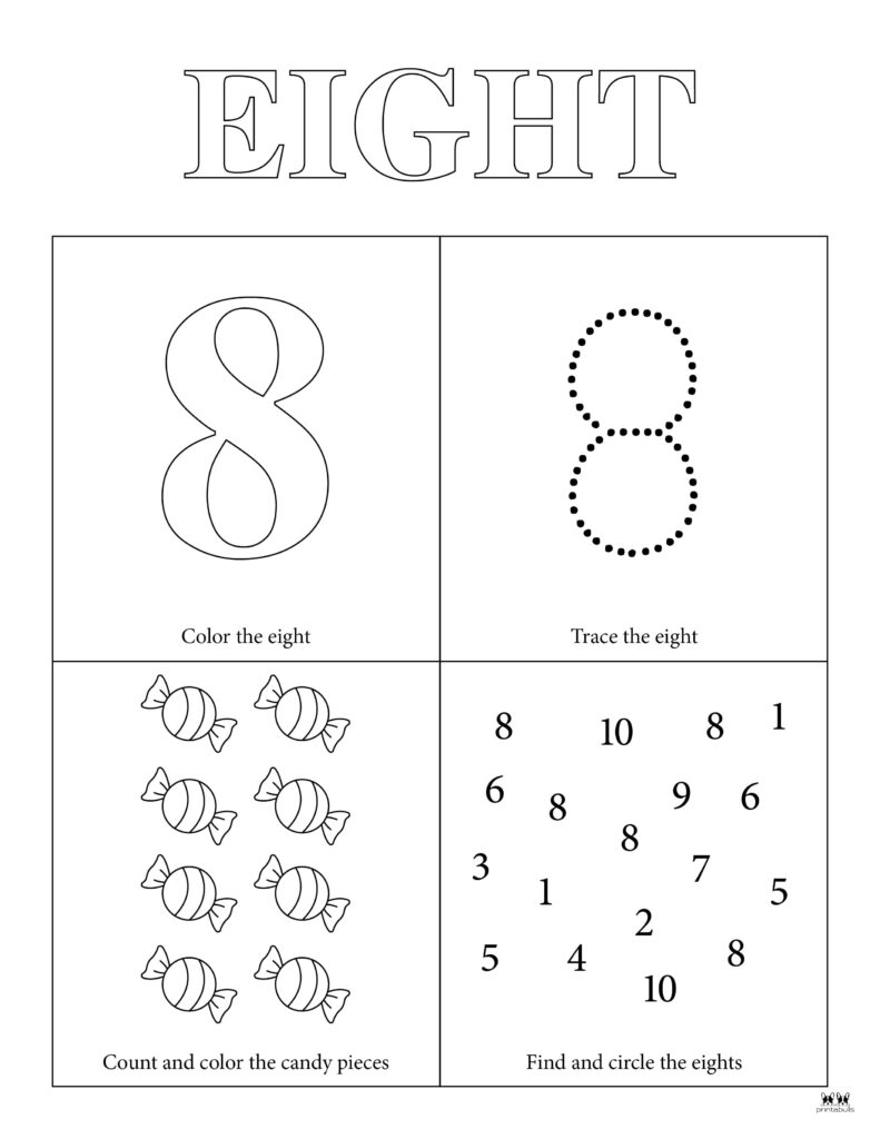 Free Printable Number 8 Worksheets Preschool