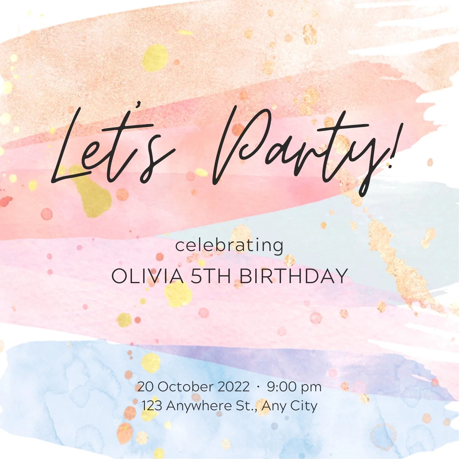 Page 21 Free Printable Customizable Party Invitation Templates 