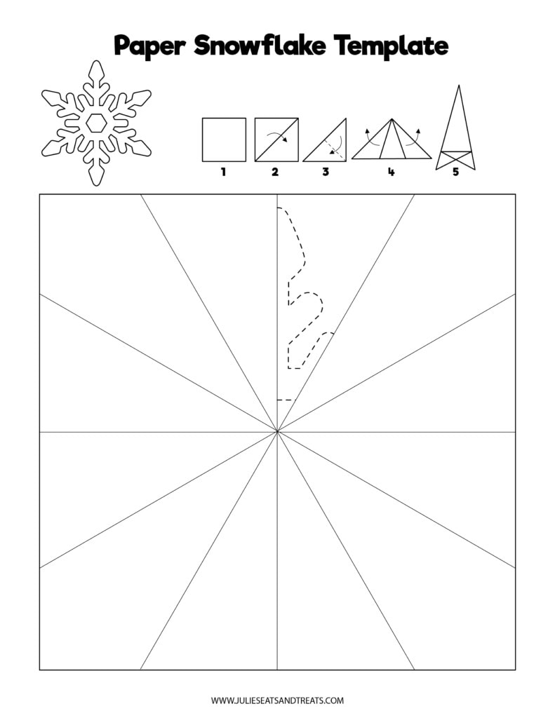 Printable Snowflake Template For Kindergarten
