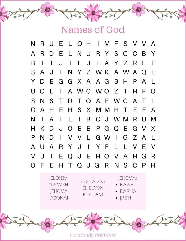 562 Free Printable Bible Word Search Puzzles