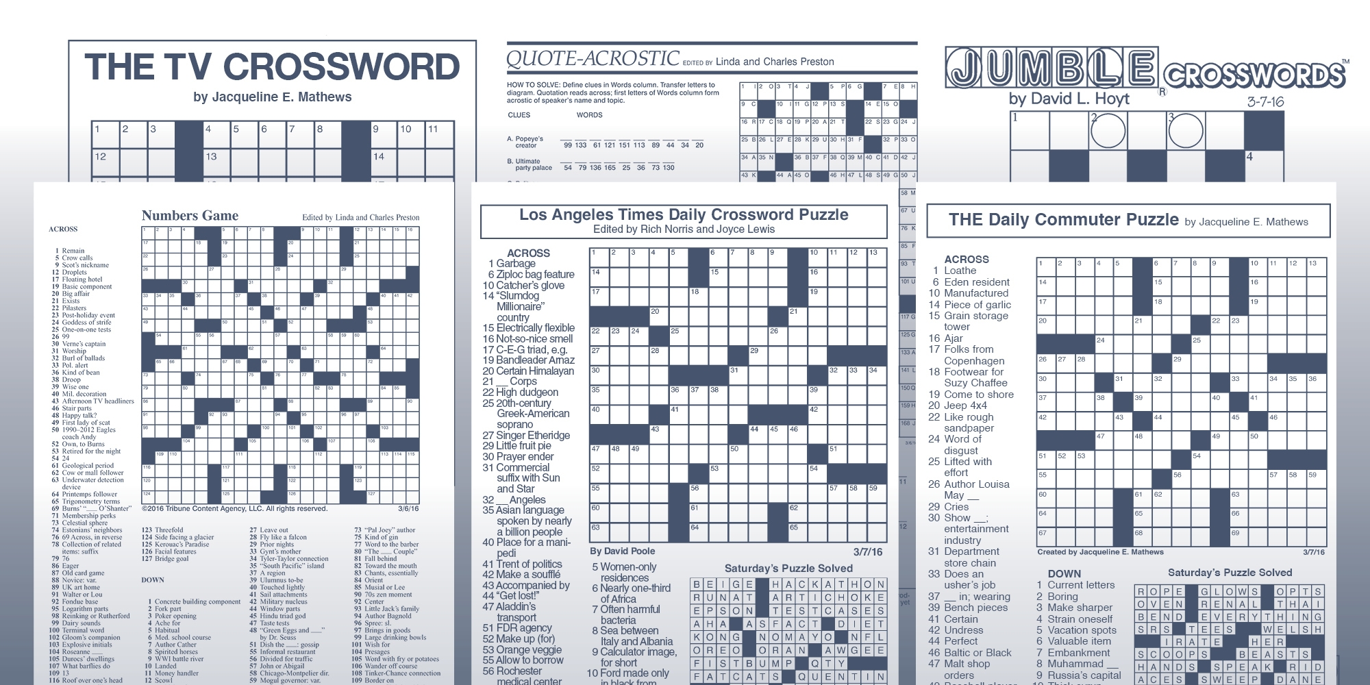 Printable Daily Crossword Puzzles La Times